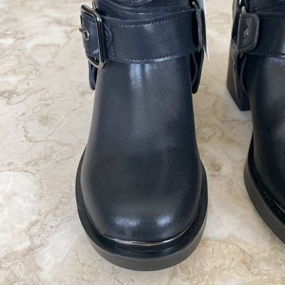 NWT Design Concept Studio Leather Studded Motorcycle Harness Boots - Picture 4 of 14